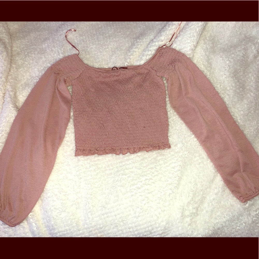 Long Sleeve Off The Shoulders Top